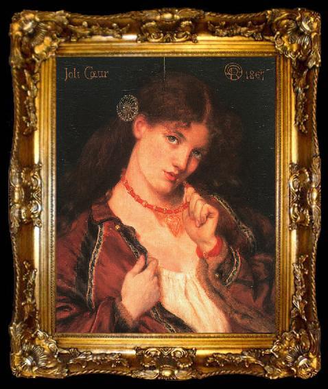 framed  Dante Gabriel Rossetti Joli Coeur, ta009-2